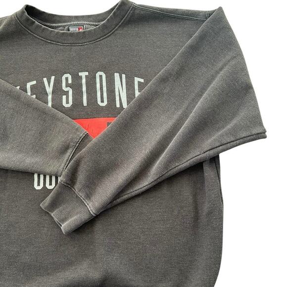 Vintage Keystone Colorado Pullover Crewneck Spellout Sweatshirt Black XL Grunge - Picture 2 of 6